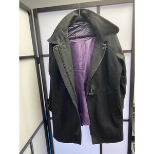 Wool XL black Zipper and Button Closure